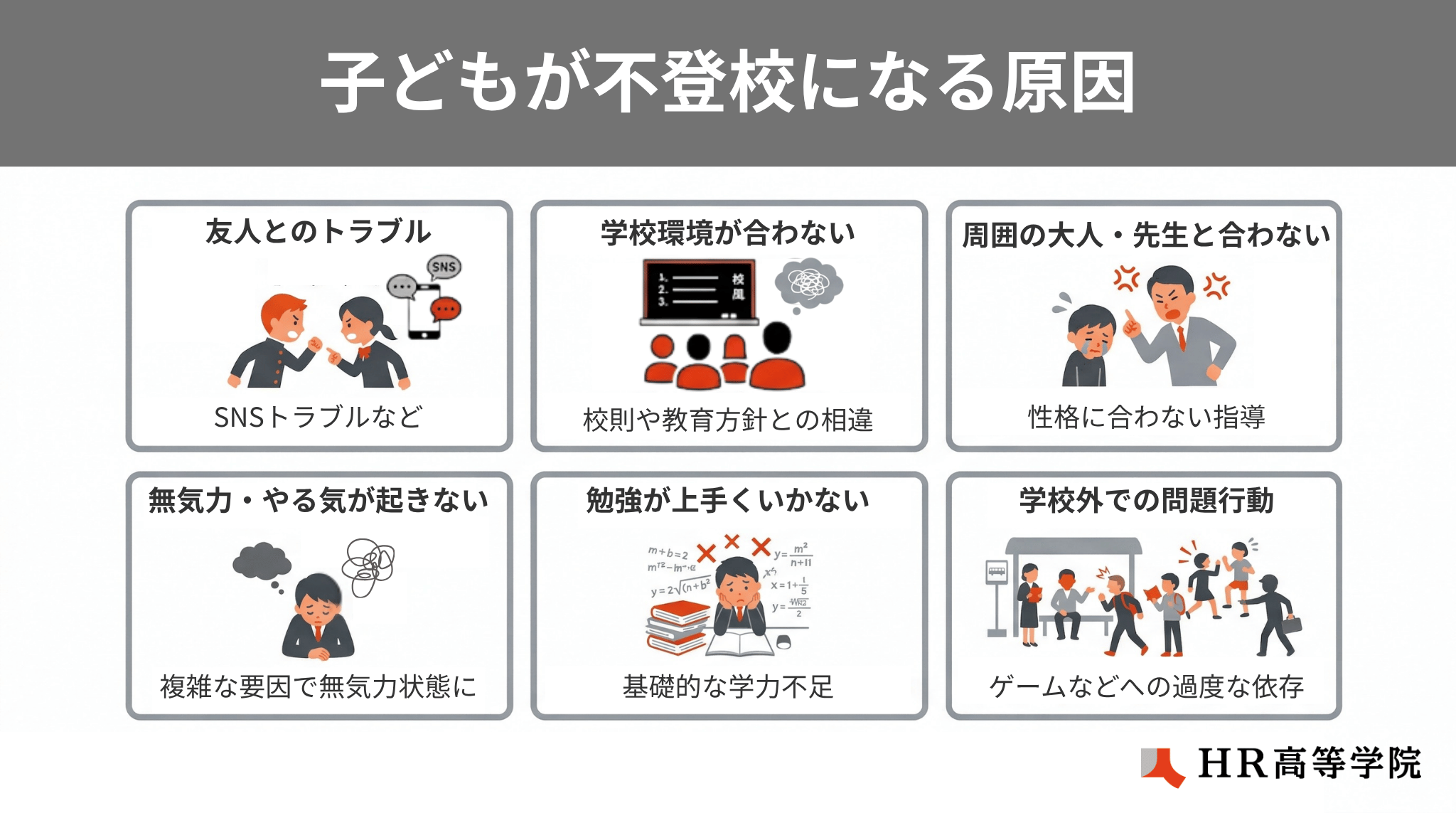 文部科学省による不登校の定義は「年間欠席数30日が基準」狭義と広義を