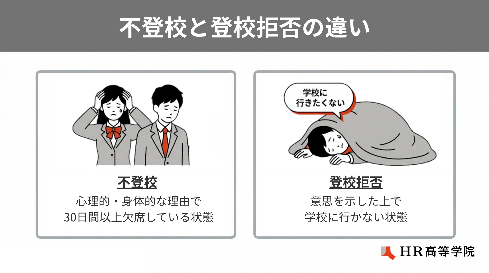 文部科学省による不登校の定義は「年間欠席数30日が基準」狭義と広義を