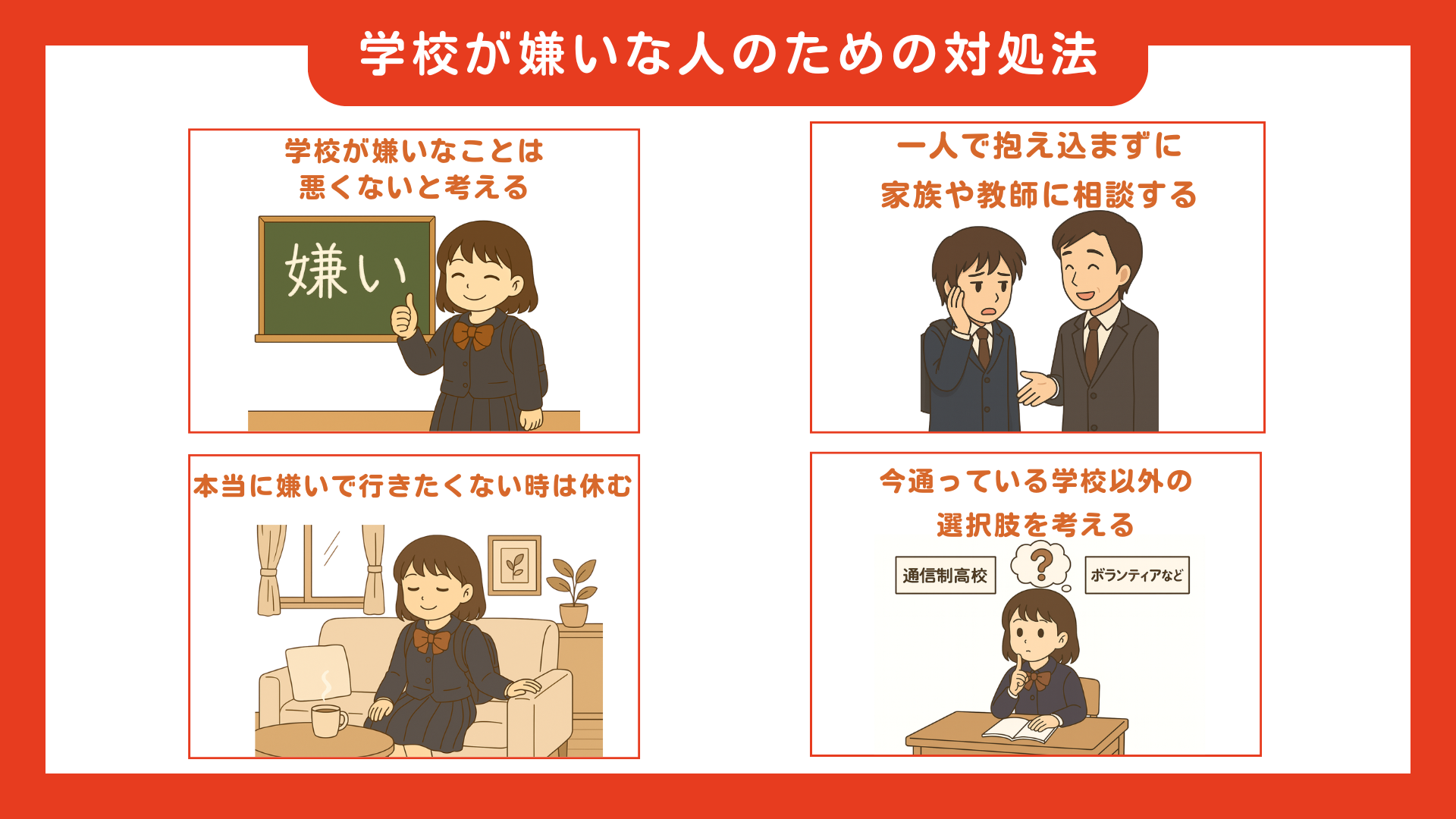 学校が嫌いな人のための対処法
