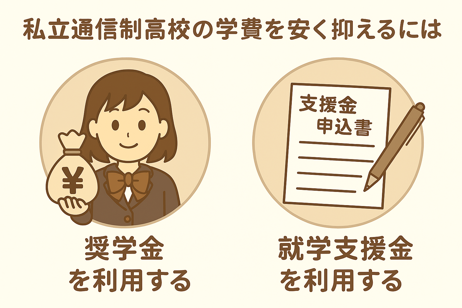私立通信制高校の学費を安く抑えるには？